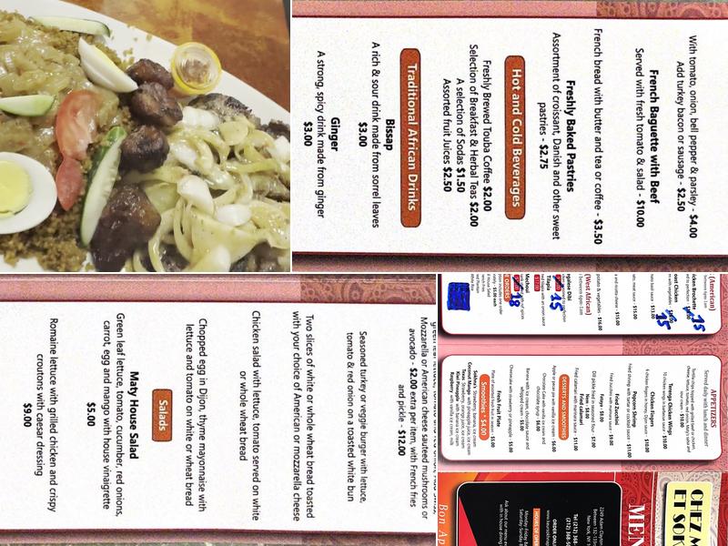 Chez Maty Et Sokhna (Keur Sokhna) Menu