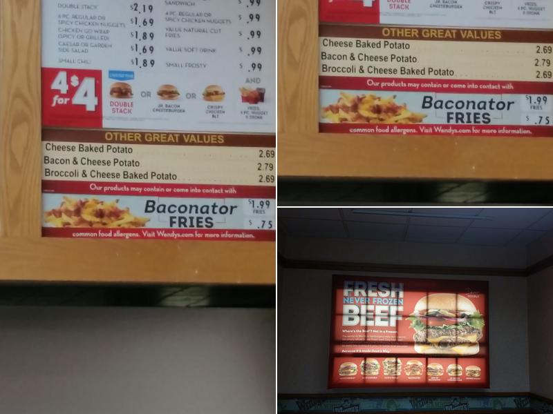 Wendy's Menu
