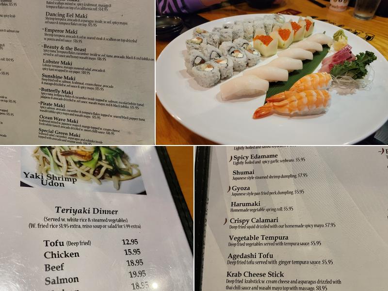 Kiku Japanese Fusion Menu