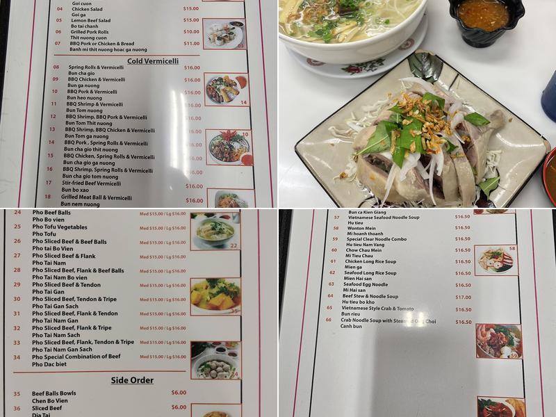 Anh Hong Restaurant Menu