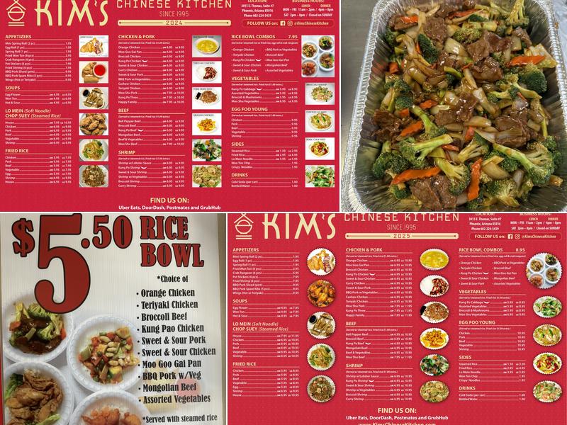 Kim’s Chinese Kitchen Menu