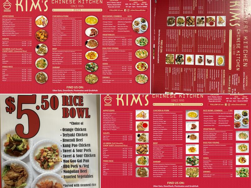 Kim’s Chinese Kitchen Menu