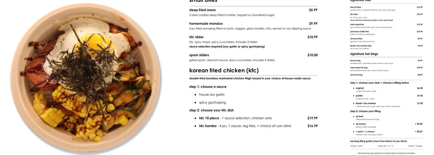 kimchipapi kitchen Menu