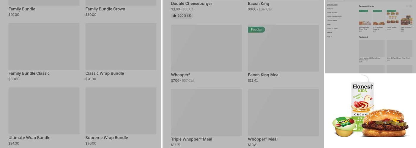 Burger King Menu