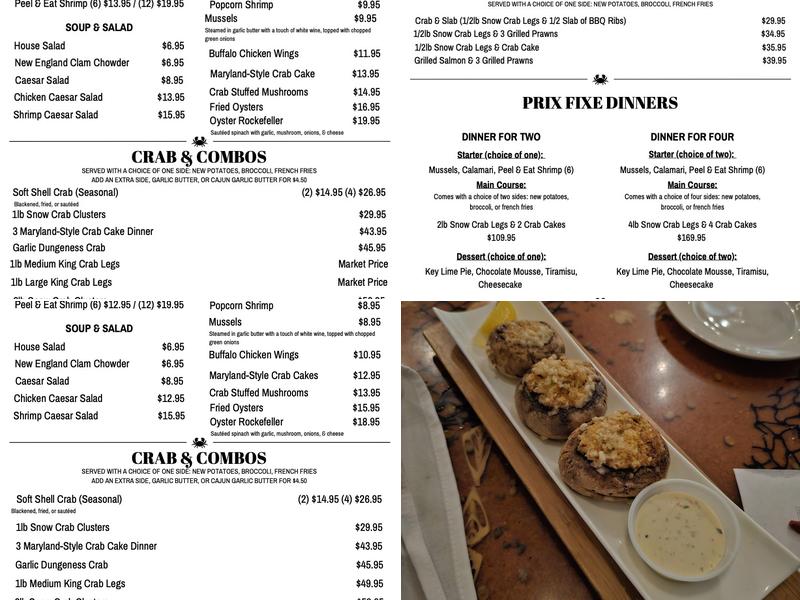 King Crab House Chicago Menu