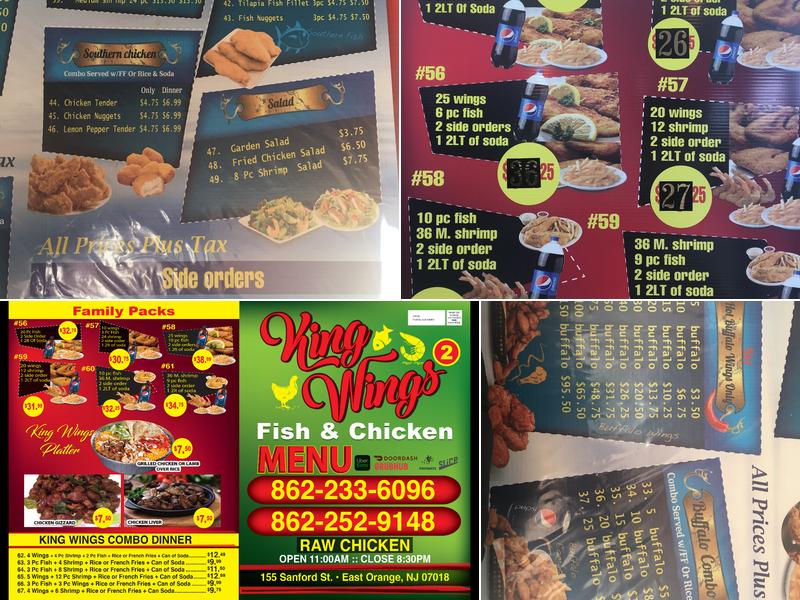 King Wings Menu