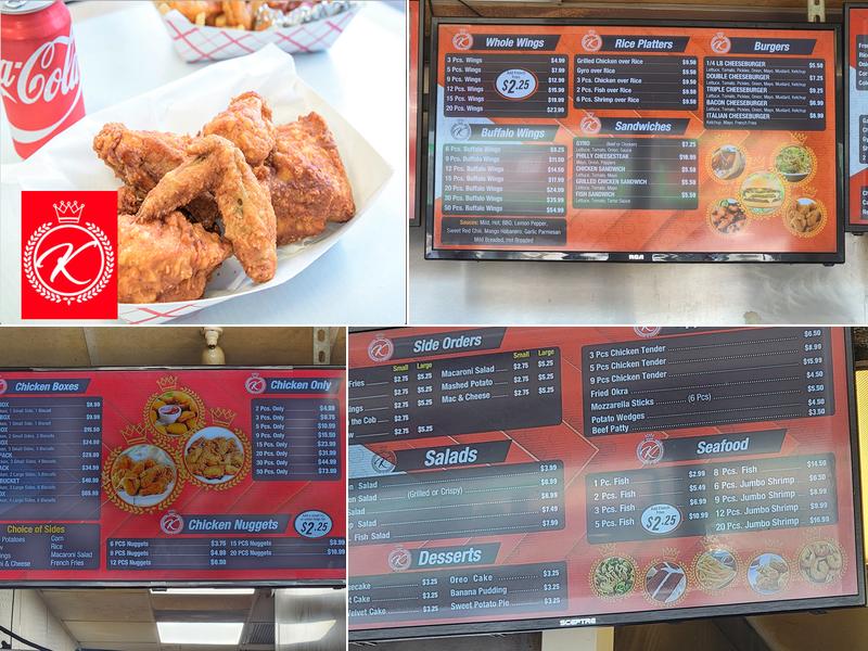 Kings Fried Chicken Menu