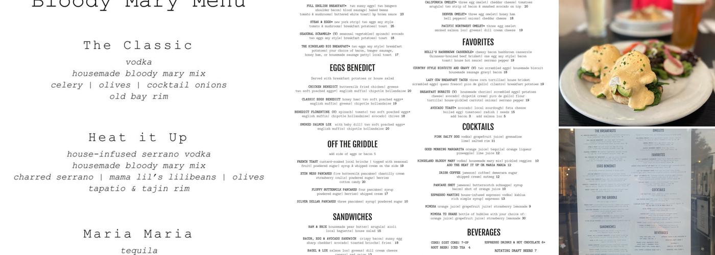 Kingsland Kitchen Menu