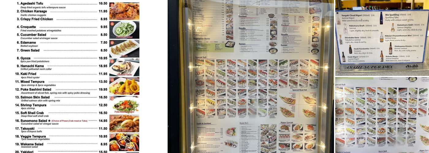 Kippu Menu