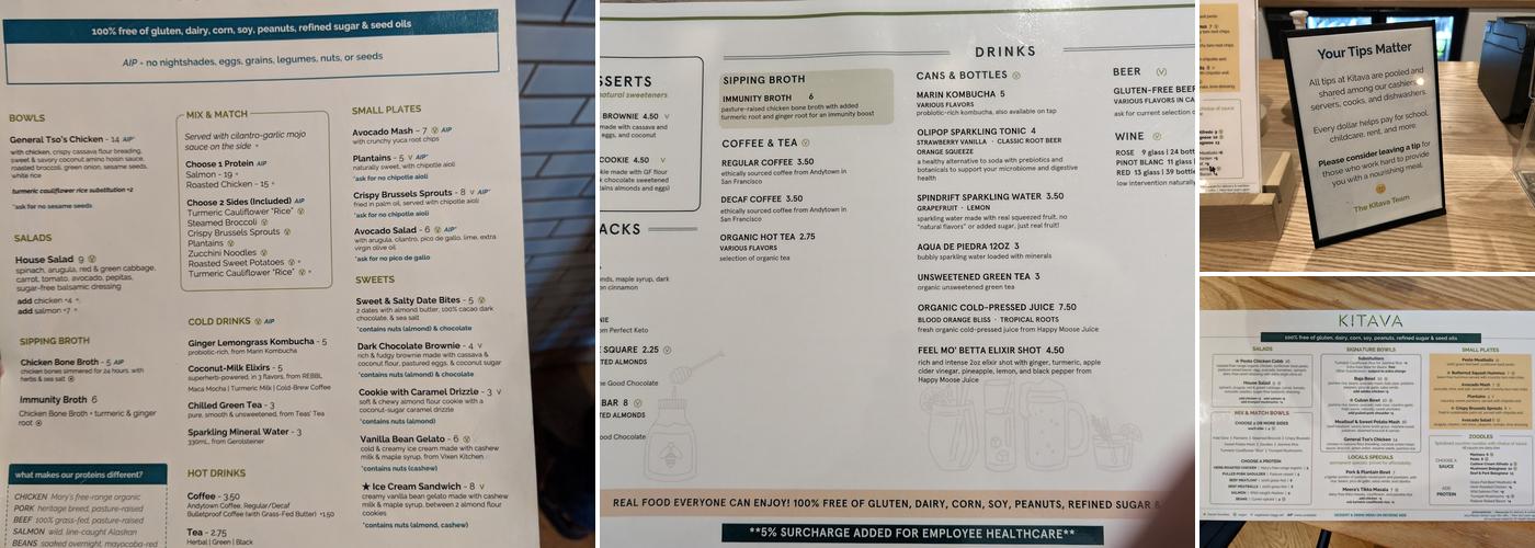 Kitava Menu