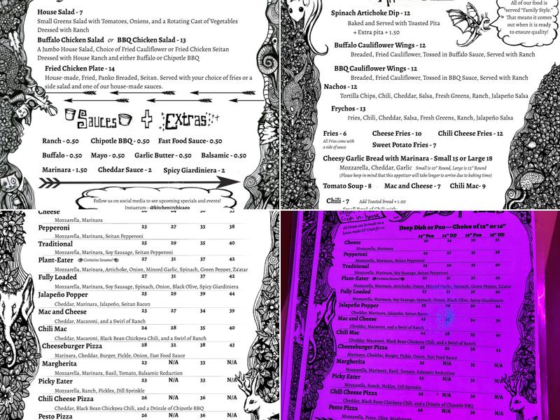 Kitchen 17 Menu