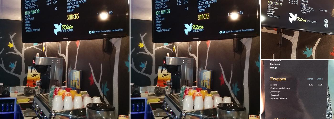 Klein Coffee Menu