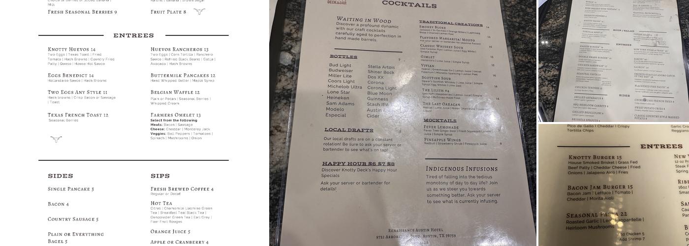 Knotty Deck & Bar Menu