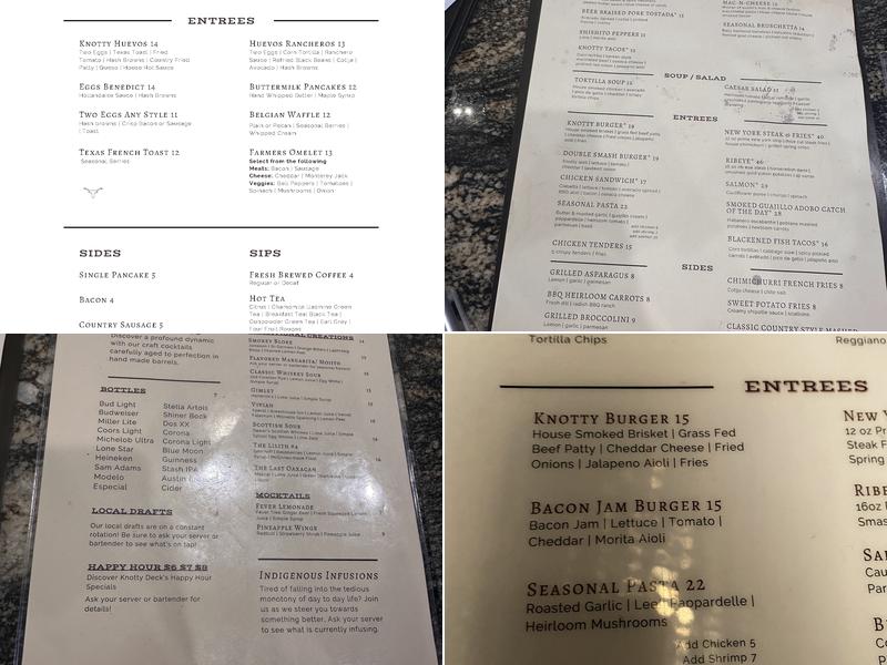 Knotty Deck & Bar Menu