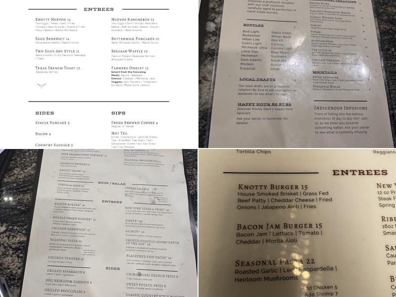 Knotty Deck & Bar Menu