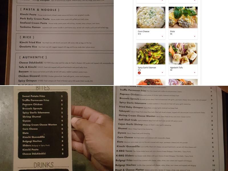 Knucks Menu