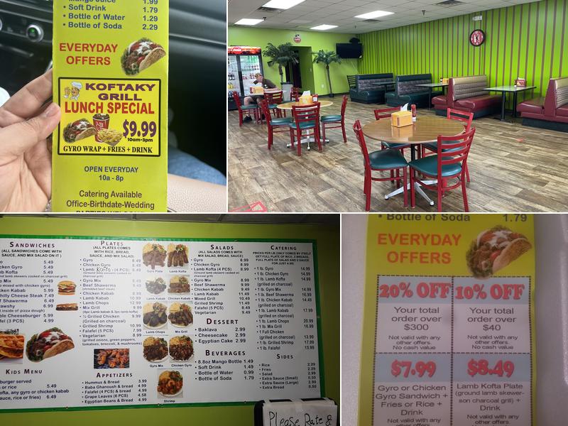 Koftaky Grill Menu
