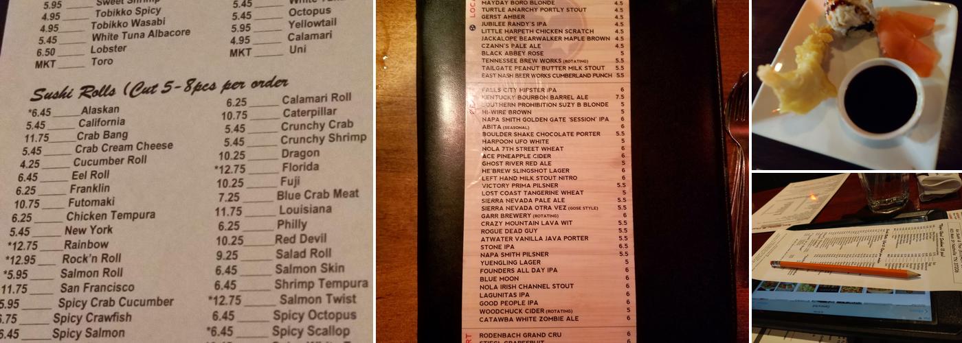 Koi Sushi & Thai Menu