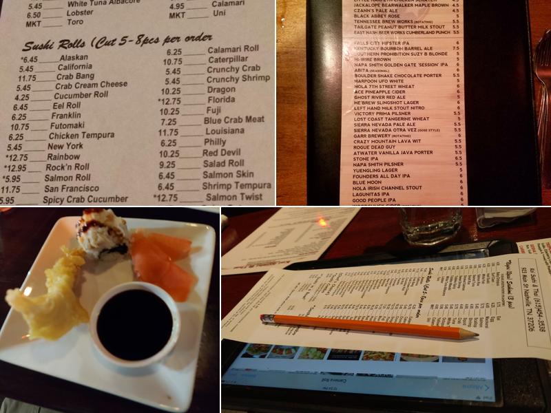 Koi Sushi & Thai Menu