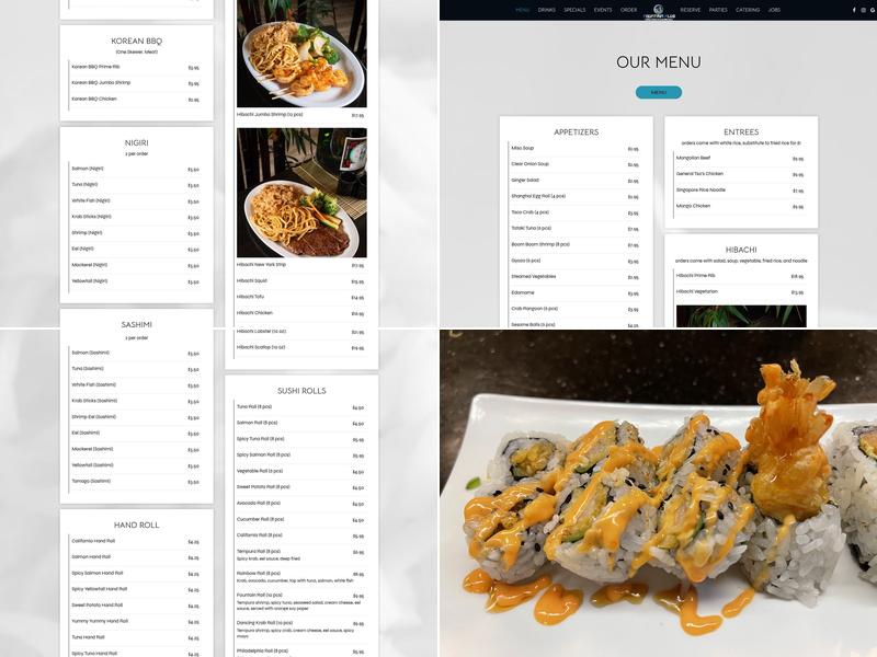 Fountain Plus Endless Hibachi and Sushi Eatery Menu