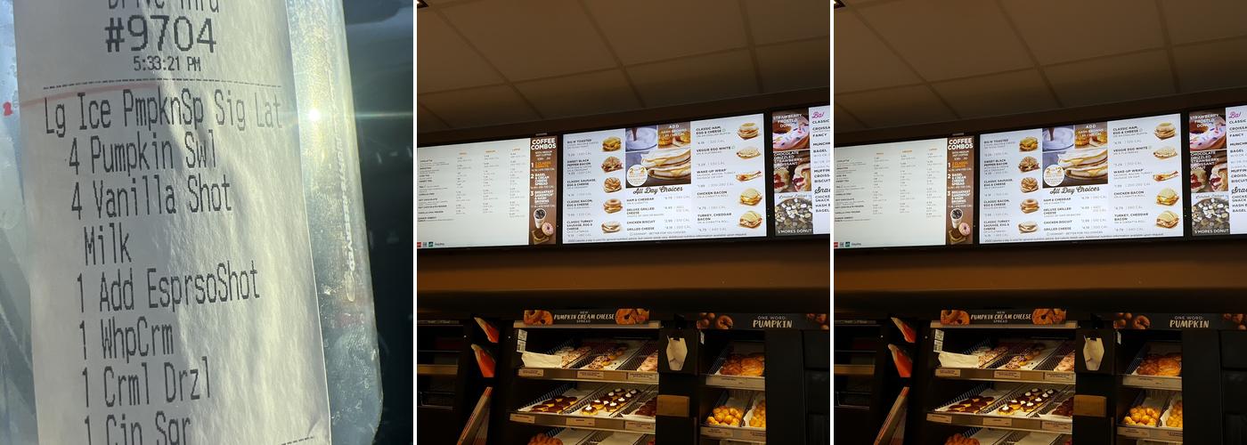 Dunkin' Menu