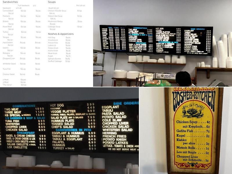 Kosher Bite Deli Menu