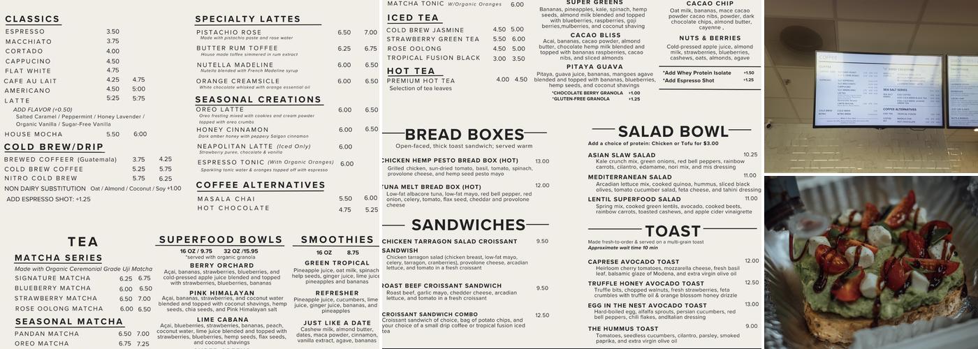 Krisp Fresh Living Menu