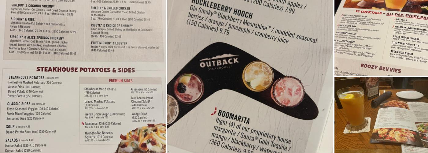 Outback Steakhouse Menu