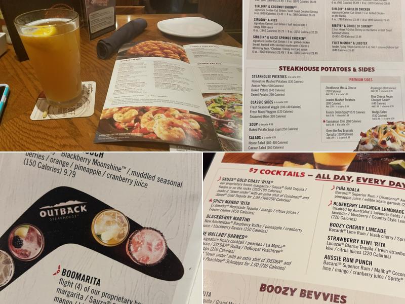 Outback Steakhouse Menu