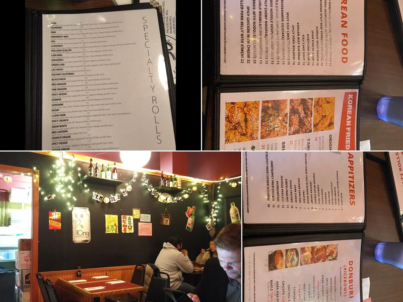 Ku Sushi and Izakaya Menu