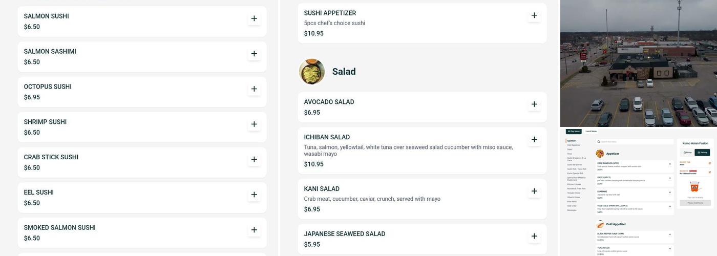 Kumo Asian Fusion in Cincinnati Delhi Townships Menu