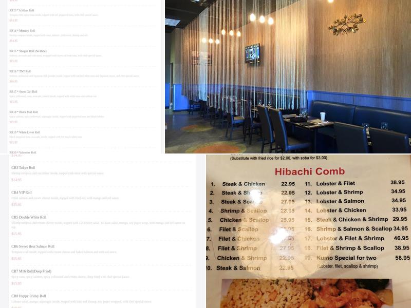 Kumo Hibachi Sushi Menu