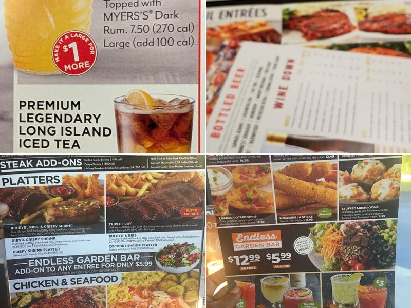 Ruby Tuesday Menu
