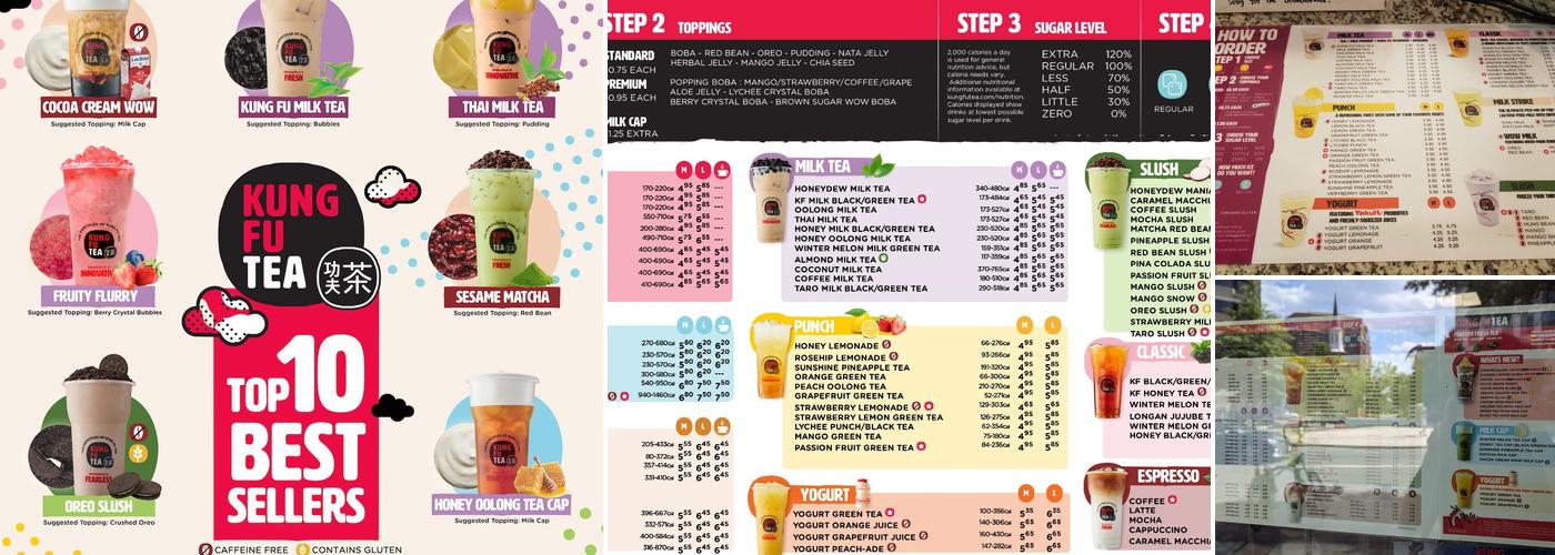 Kung Fu Tea Menu