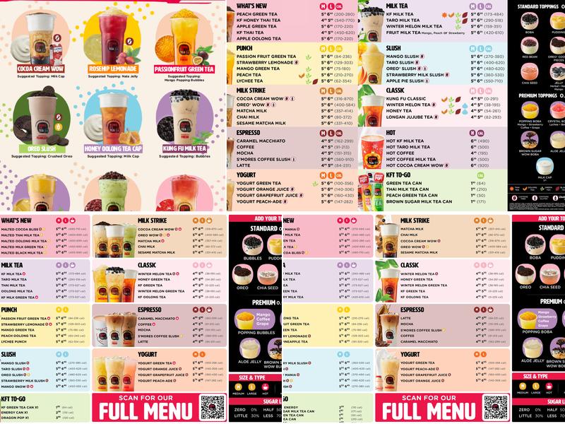 Kung Fu Tea Menu