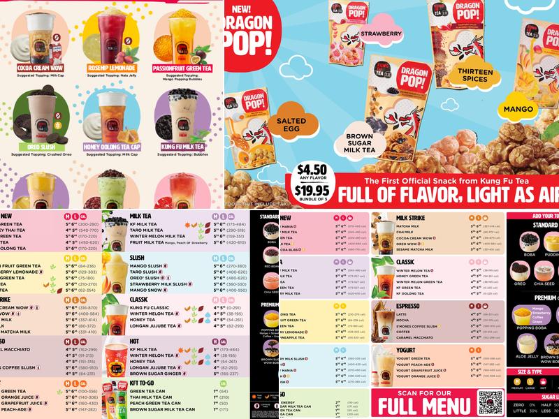 Kung Fu Tea Menu