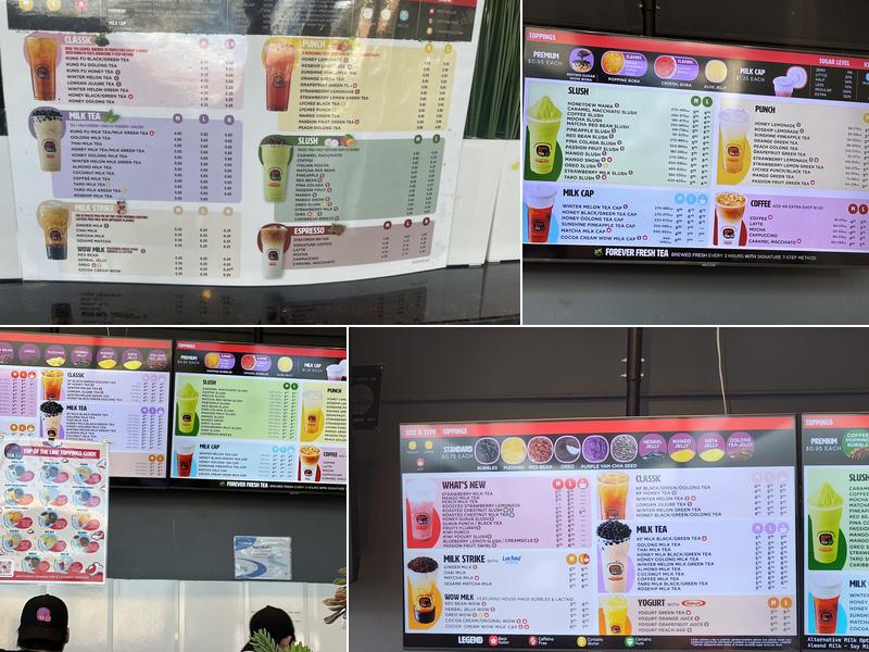 Kung Fu Tea Menu