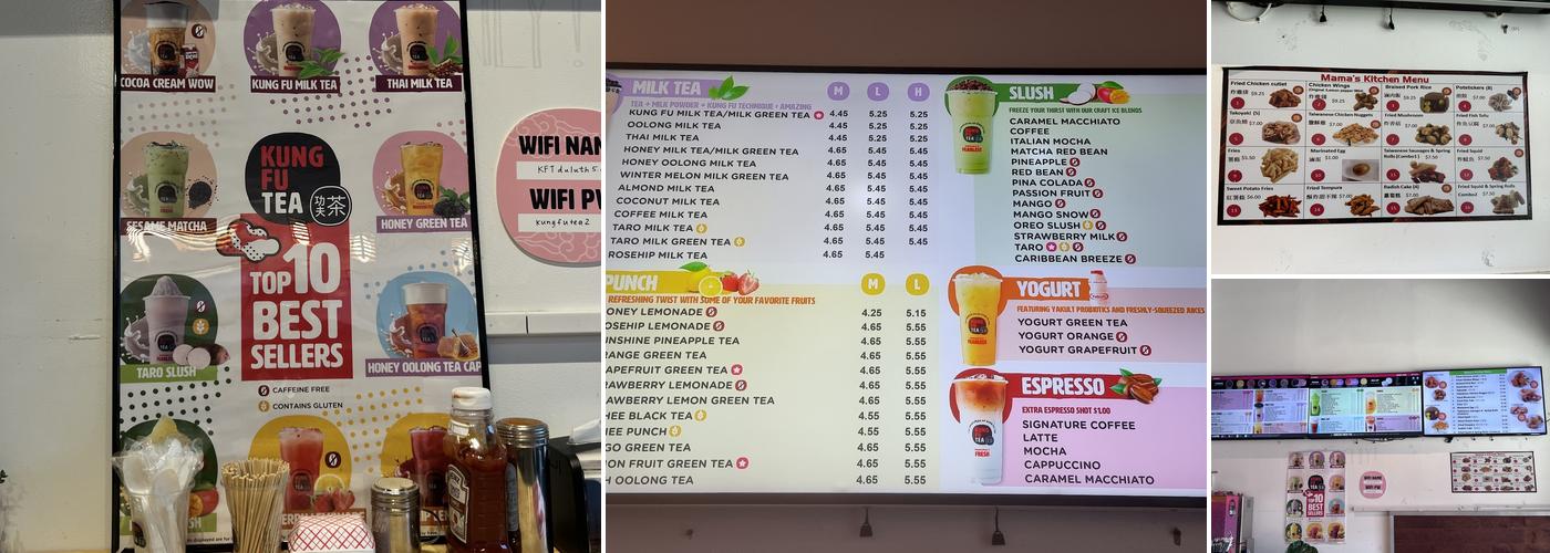 Kung Fu Tea Menu