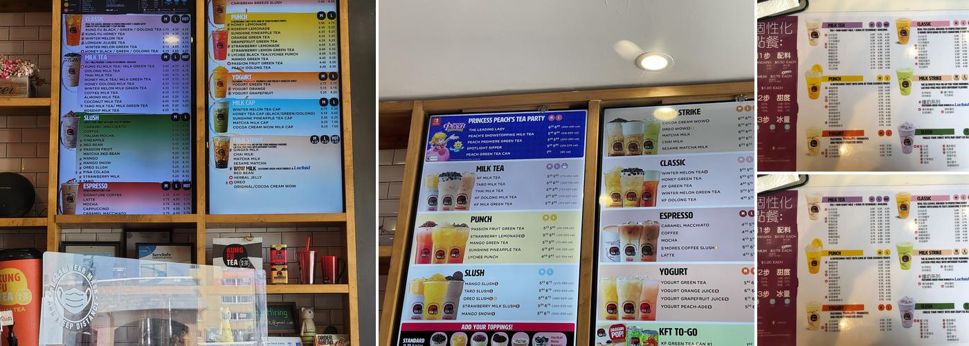 Kung Fu Tea Menu
