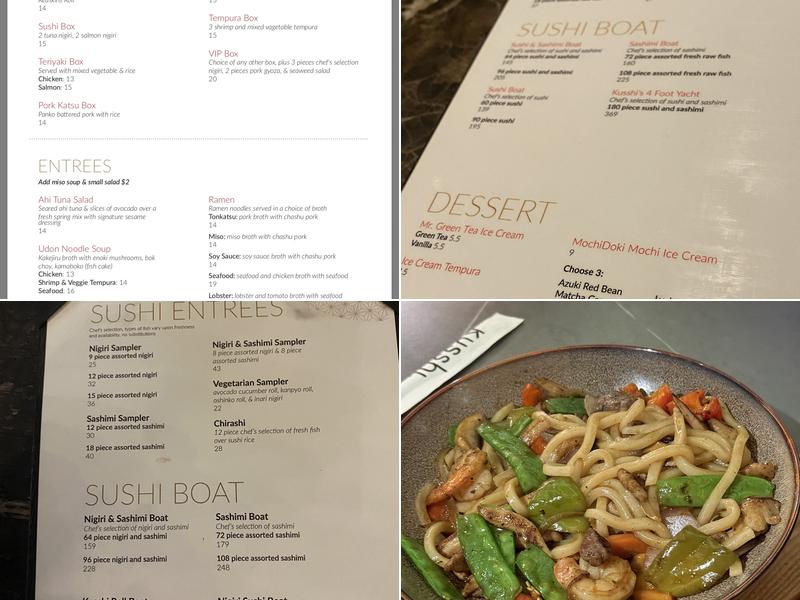 Kusshi Pike & Rose Rockville Menu