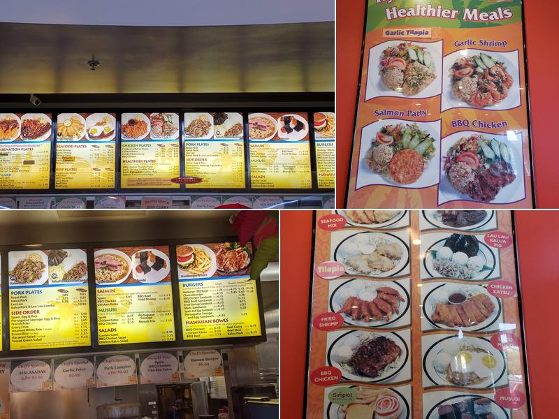 L&L Hawaiian Barbecue Menu