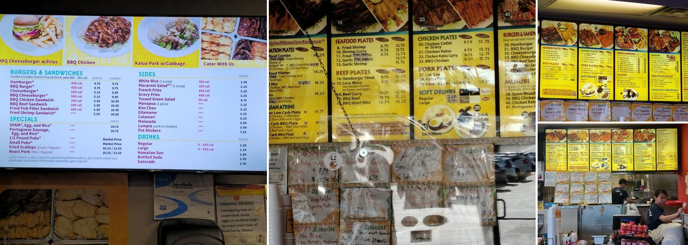 L&L Hawaiian Barbecue Menu