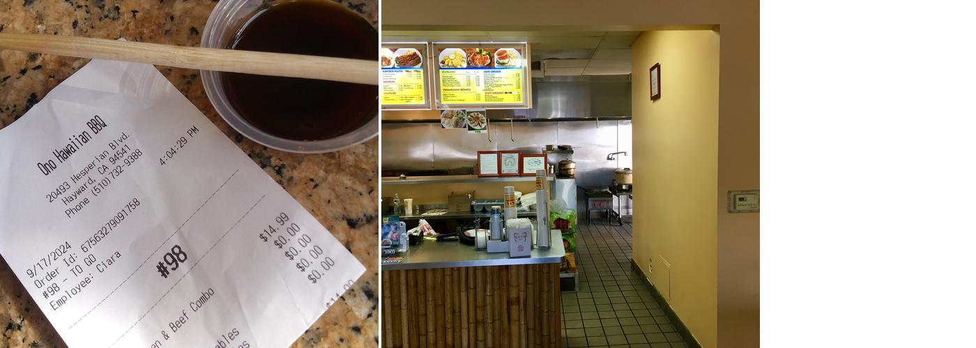 L & L Hawaiian Barbecue Menu