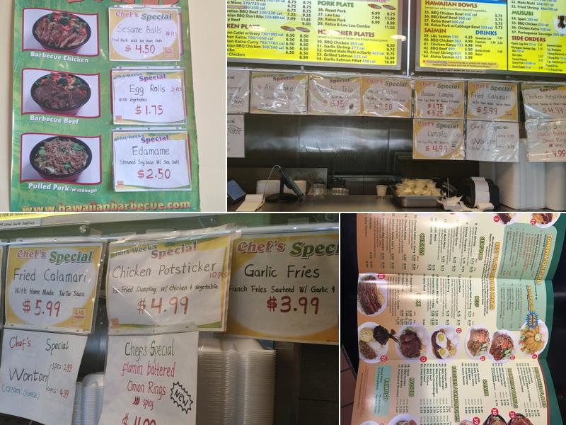 L&L Hawaiian Barbecue Menu