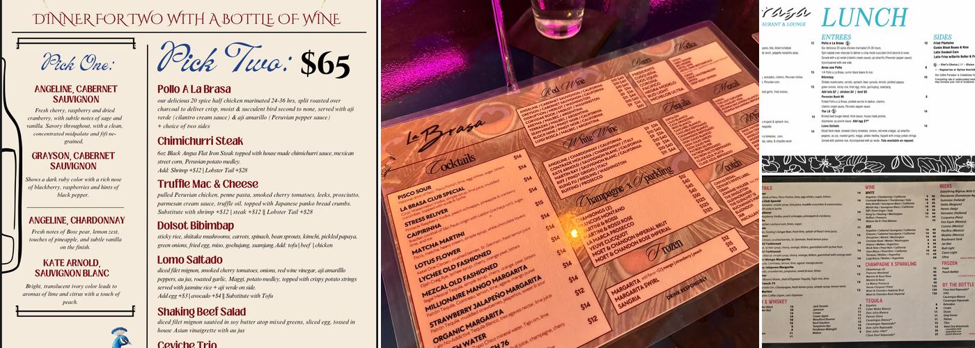 La Brasa Menu
