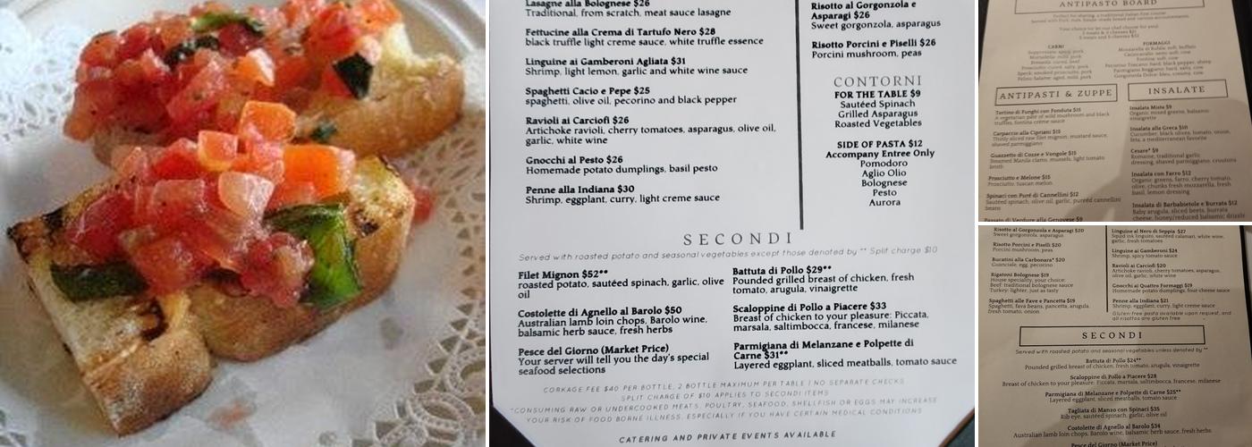 La Bruschetta Menu
