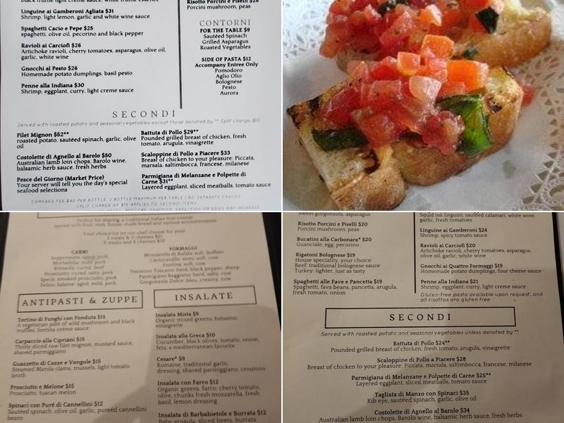 La Bruschetta Menu