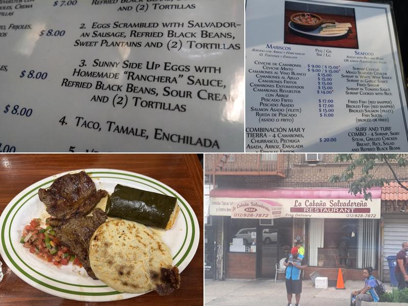 La Cabaña Salvadoreña Menu