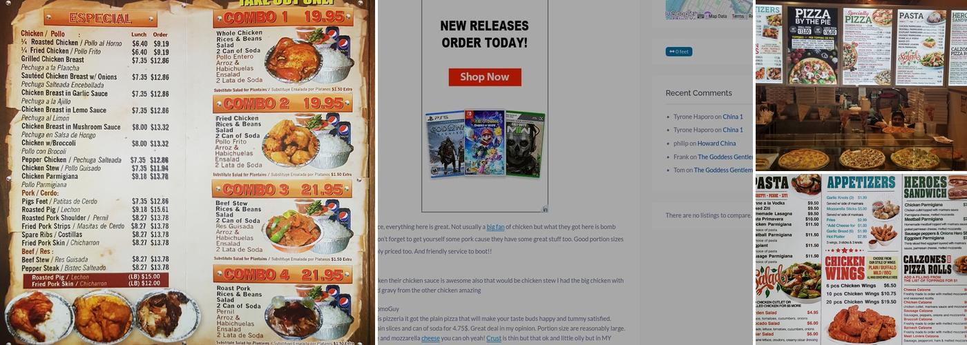 La Casa Del Pollo & Pizzeria Menu