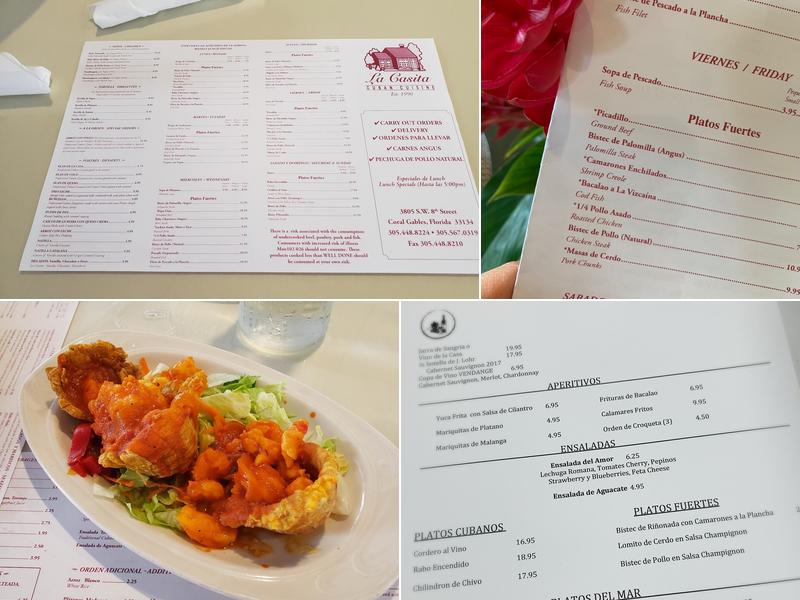 La Casita Cuban Cuisine Menu